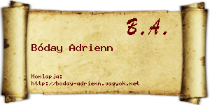 Bóday Adrienn névjegykártya