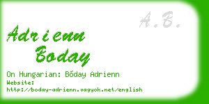 adrienn boday business card