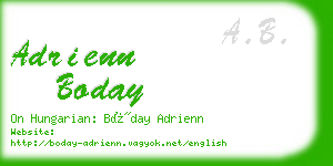 adrienn boday business card